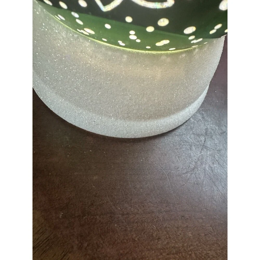 Cracker Barrel Acrylic Green Lemons Foiled Glitter Globe in Box tested and works